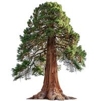 Giant sequoia tree standing tall with lush green foliage photo