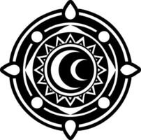 Lunar eclipse icon in glyph style vector