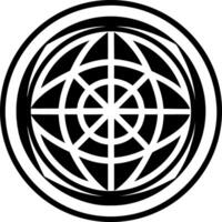 A glyph style icon of earth symbol vector