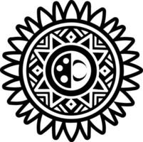 Moon symbol icon in glyph style vector