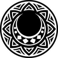 un glifo estilo icono de creciente símbolo vector