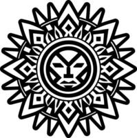Geometric sun symbol icon in glyph style vector