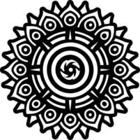 Cultural swirls solid style icon vector
