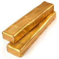 Two shiny gold bars resting on top of each other photo