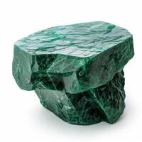 Big piece of polished malachite mineral stone showing unique patterns photo