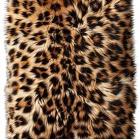 Soft leopard faux fur covering entire frame, creating warm and luxurious background photo