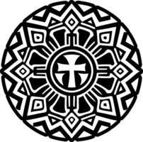 Glyph style icon depicting a religious symbol vector