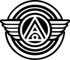 Solid style icon representing the air sign vector