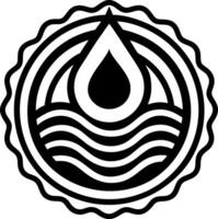 Solid style icon of water symbol vector
