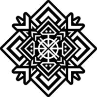 Geometric symbol icon in glyph style vector