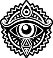 A solid style icon of divine eye symbol vector