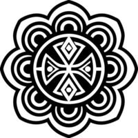 A glyph style icon of nyame dua symbol vector