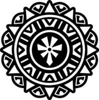 A solid style icon depicting celebration circle vector