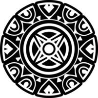 Eban circle motif icon in glyph style vector