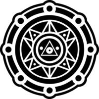 Astral field symbol icon in glyph style vector