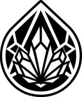 Crystal drop tattoo icon in solid style vector
