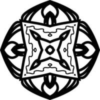Circular Simple Mandala Art Circular Pattern in the Form of a Mandala Decorative Ornament in Ethnic Oriental Style. vector