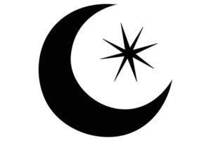 Abstract moon design crescent shape art vector