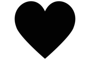Heart outline crescent icon modern silhouette illustration vector