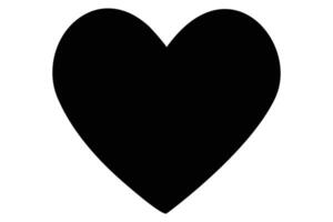 Minimal heart crescent shape silhouette elegant design vector
