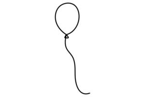 Continuous balloon sketch minimalist line drawing vector