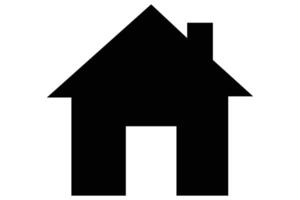 Simple house silhouette icon for websites vector