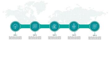 Infographic label data visualization. 5 Circle options or steps infographic template design for business concept, chart, banner, workflow layout, process diagram, flow chart or info graph. vector