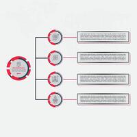Creative business infographic Template design. Infographic template with 4 circles. Business or finance marketing diagram infographic template for chart, banner, workflow, flow chart or info graph. vector