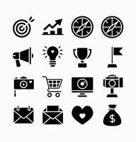 marketing various icons symbol for business and finance vector