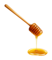 Honey Dipper with Dripping Honey Isolated on Transparent Background png