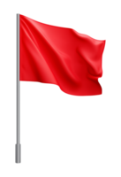 Red Flag for Warning Danger Isolated on Transparent Background png