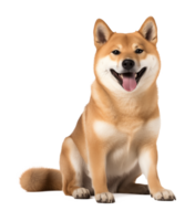 Shiba Inu Sitting Isolated on Transparent Background png