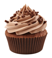 Mocha Mousse Cupcake Isolated on Transparent Background png