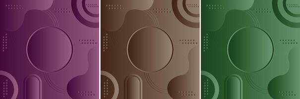 Abstract purple chocolate and green gradient background - Geometric texture vector