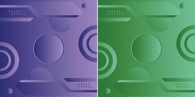 Set of Modern abstract colorful blue and green gradient designs - Trendy background vector