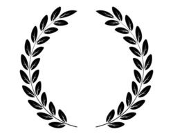 Laurel design of wrapping twigs with leaves and stick vector