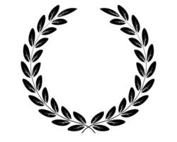 A laurel design wrapped with leaves and branches vector