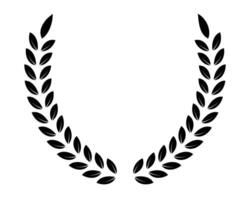 Beautiful black circular leaf design without branch vector