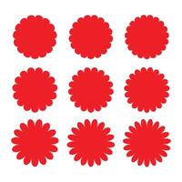red flower design vector