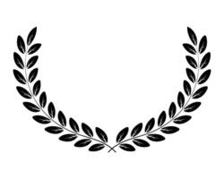 Laurel design of wrapping twigs with leaves by me vector