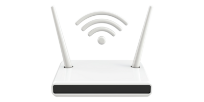 Wireless Router With Signal Icon Isolated on Transparent Background png