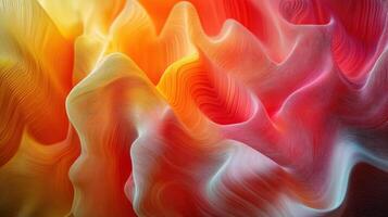 Abstract vibrant wavy design in warm and cool tones. photo