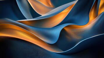 Abstract Flowing Lines in Vibrant Purple and Orange photo
