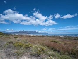 Scenic Coastal View of Table Mountain, Cape Town photo