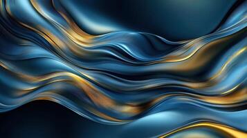 Vibrant Abstract Waves of Color Flow photo