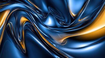 Abstract Flowing Lines in Vibrant Blue and Red Colors photo