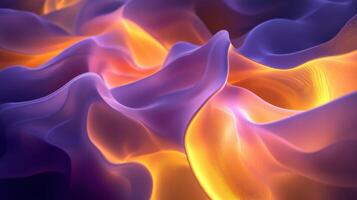 Abstract Dark Blue and Gold Flowing Lines Background photo
