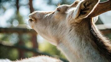 Close-up of a reindeer's neck, highlighting the soft fur and gentle curves, with a shallow depth of field photo