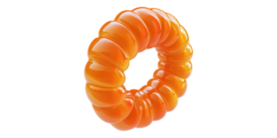 3D Illustration Of An Orange Circular Ring Isolated On Transparent Background png