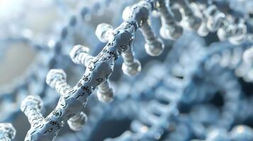 Close-up view of a molecular structure showcasing intricate details and connections in a scientific context photo